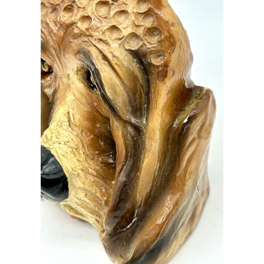 Vintage 1979 Poochie By Mysel Statue Head Bust Of Bloodhound Dog Hound GUC - Picture 12 of 12